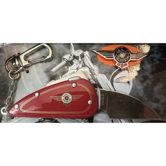 Harley-Davidson Collectible Key Chain & Cloisonne Collector Pin Set NIB - Picture 2 of 6